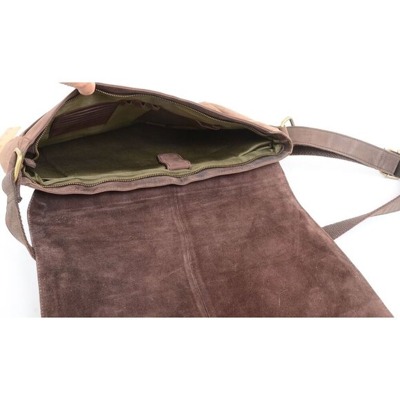 Estalon Brown Leather Messenger Crossbody Bag Briefcase Laptop Case - Picture 4 of 7